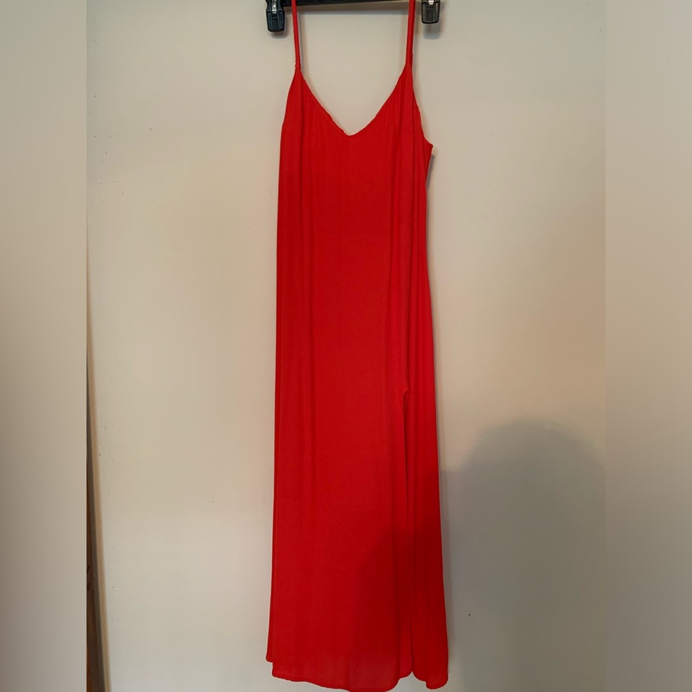 Reformation Red/Orange Midi Dress